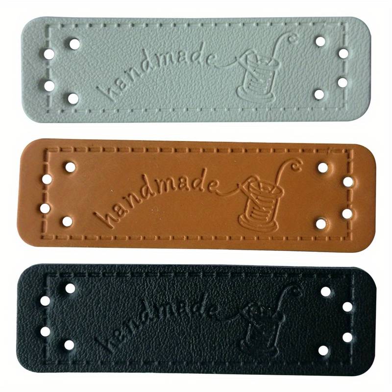 Sewing Accessories Pu Leather Brand Decorative Label Hand - Temu